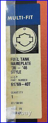 1936 1946 Big Twin Harley Davidson Models Fuel Tank Nameplates