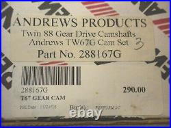 Andrews 67G Gear Drive Set for Harley Davidson Twin Cam 99-06 288167G