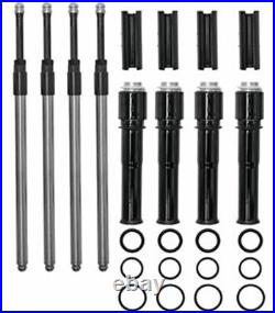 Black S&S Quickee EZ Install Adjustable Pushrods Cover Kit 99-17 Harley Twin Cam