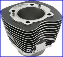 Black Texture & Silver Fin Cylinder Harley Davidson Twin Cam 103 0931-0822