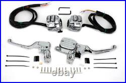 Chrome Handlebar Control Kit fits Harley Davidson