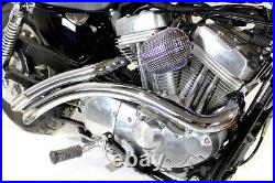 Curved Radius Exhaust Header Set Chrome fits Harley Davidson