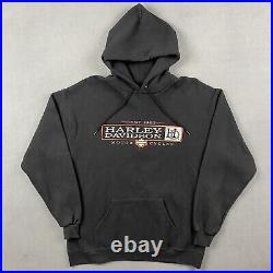 Harley Davidson Hoodie Mens L Black Sweatshirt Twin Towers NYC RARE Vintage NWOT