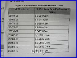 Harley-Davidson OEM Screamin' Eagle Twin Cam SE-254E Performance Cams 25503-10