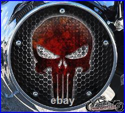 Harley Davidson Twin Cam Derby Clutch Cover Fits 1999-2018 Models Punisher Skull