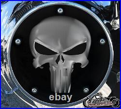 Harley Davidson Twin Cam Derby Clutch Cover Fits 1999-2018 Models Punisher Skull