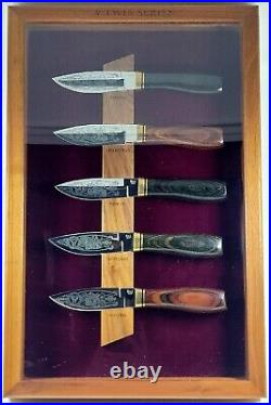 Harley Davidson V-Twin Series Fixed Blade Knife Complete Set Of 5 With Display Box