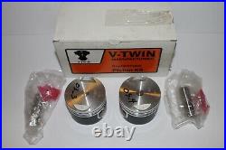 V-Twin Manufacturing Harley Davidson Replica 883cc Piston Set. 005 Oversize NOS