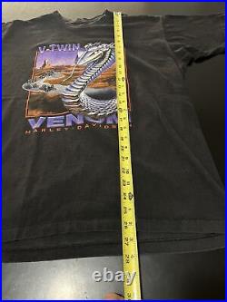 Vintage 1992 Harley Davidson V-Twin Venom Snake St. Paul, Minnesota T shirt RARE