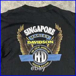 Vintage 90s Harley Davidson V-Twin Venom Biker Motorcycle T-Shirt Sz M Rare