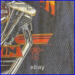 Vintage Harley Davidson Motorcyle Biker 80s V-Twin Houston Texas T Shirt Sz Med