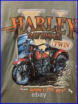 Vintage Harley Davidson Shirt Single Stitch Twin Large